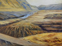 陆华山油画作品《黄河颂》被收藏
