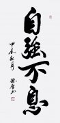德智作品《自强不息》被收藏